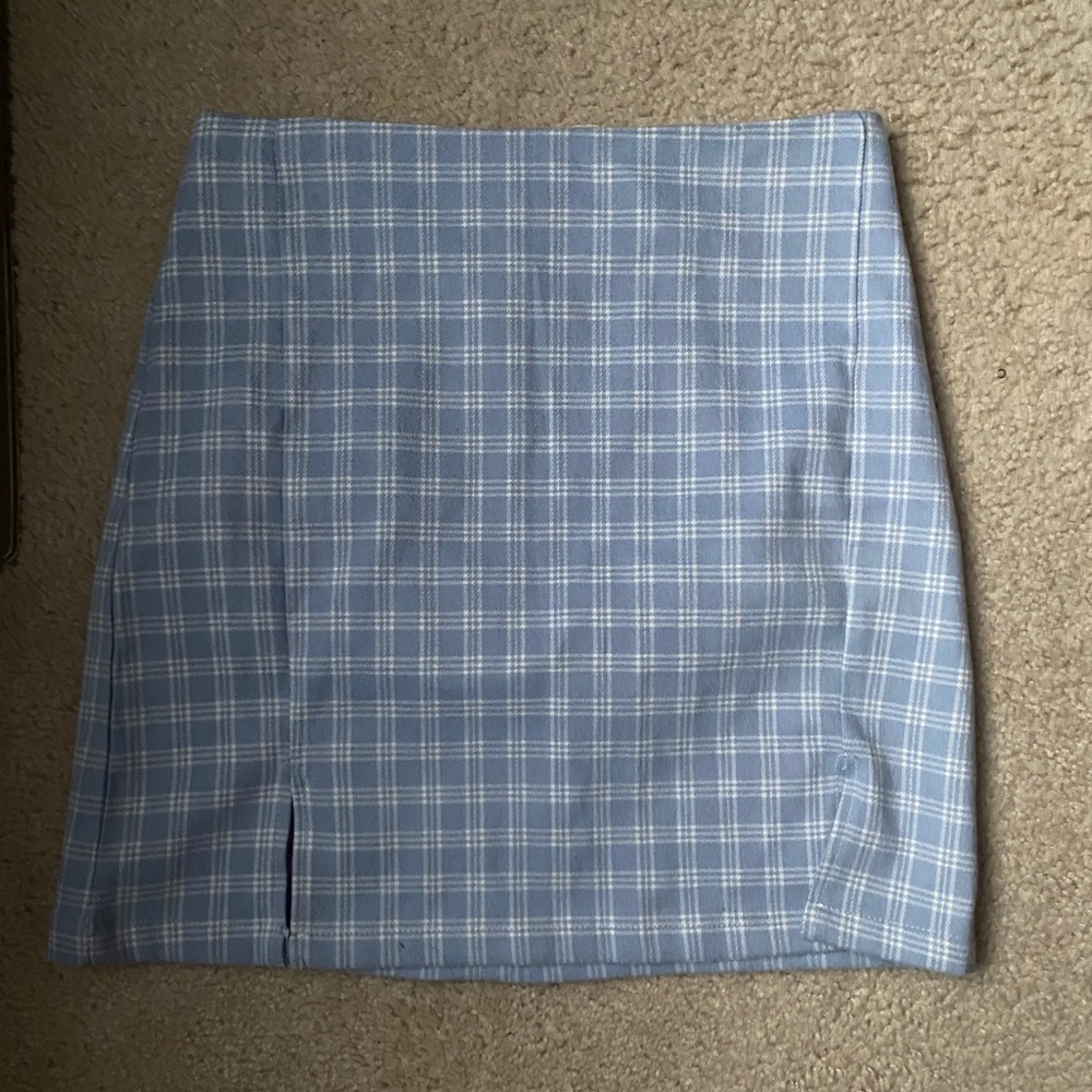 Plaid blue skirt